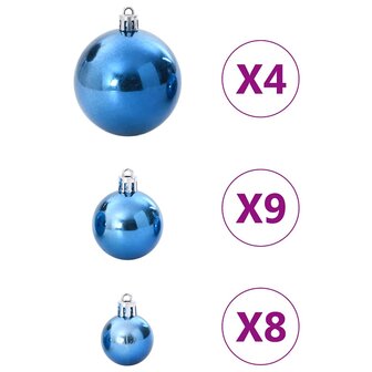 Kerstballen 98 st &Oslash;3/4/6 cm blauw 6