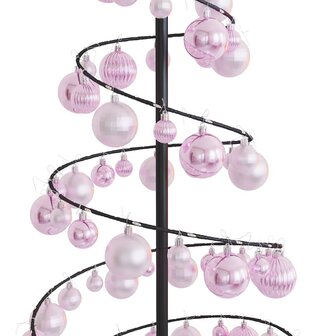 Kerstboom lichtkegel met kerstballen 100 LED&amp;apos;s warmwitte 150 cm 9