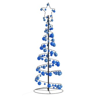 Kerstboom lichtkegel met kerstballen 100 LED&amp;apos;s warmwitte 150 cm 1