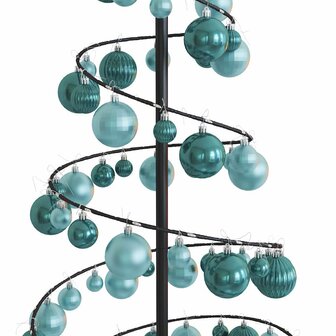 Kerstboom lichtkegel met kerstballen 100 LED&amp;apos;s warmwitte 150 cm 9