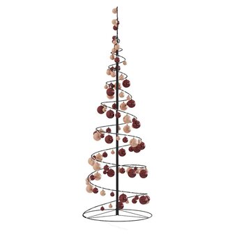 Kerstboom lichtkegel met kerstballen 100 LED&amp;apos;s warmwitte 150 cm 4