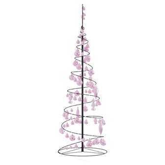 Kerstboom lichtkegel met kerstballen 100 LED&amp;apos;s warmwitte 150 cm 4