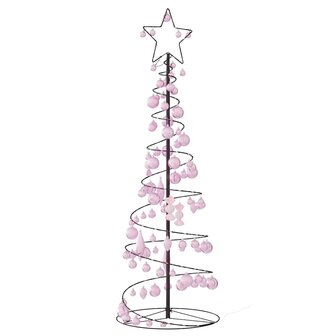 Kerstboom lichtkegel met kerstballen 100 LED&amp;apos;s warmwitte 150 cm 5