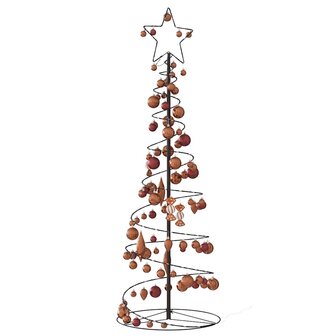 Kerstboom lichtkegel met kerstballen 100 LED&amp;apos;s warmwitte 150 cm 5