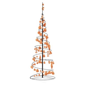 Kerstboom lichtkegel met kerstballen 100 LED&amp;apos;s warmwitte 150 cm 4