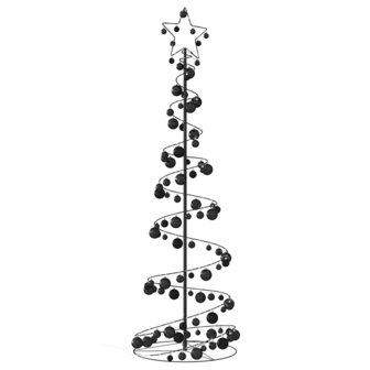 Kerstboom lichtkegel met kerstballen 120 LED&amp;apos;s warmwitte 180 cm 5