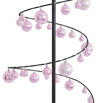 Kerstboom lichtkegel met kerstballen 120 LED&amp;apos;s warmwitte 180 cm 9