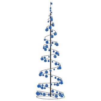 Kerstboom lichtkegel met kerstballen 120 LED&amp;apos;s warmwitte 180 cm 4