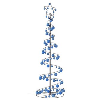 Kerstboom lichtkegel met kerstballen 120 LED&amp;apos;s warmwitte 180 cm 5