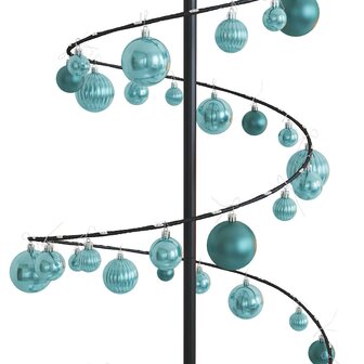 Kerstboom lichtkegel met kerstballen 120 LED&amp;apos;s warmwitte 180 cm 9