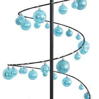 Kerstboom lichtkegel met kerstballen 120 LED&amp;apos;s warmwitte 180 cm 9