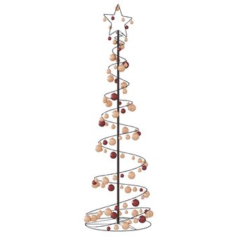 Kerstboom lichtkegel met kerstballen 120 LED&amp;apos;s warmwitte 180 cm 5