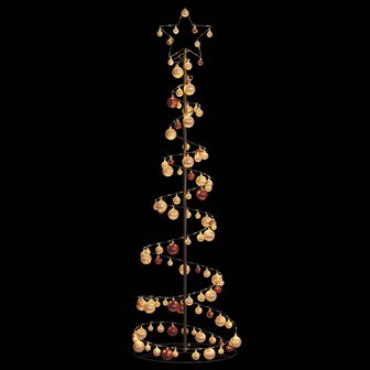 Kerstboom lichtkegel met kerstballen 120 LED&amp;apos;s warmwitte 180 cm 6