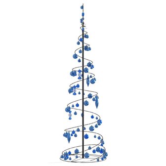 Kerstboom lichtkegel met kerstballen 120 LED&amp;apos;s warmwitte 180 cm 4