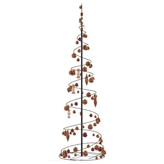 Kerstboom lichtkegel met kerstballen 120 LED&amp;apos;s warmwitte 180 cm 4