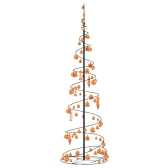 Kerstboom lichtkegel met kerstballen 120 LED&amp;apos;s warmwitte 180 cm 4