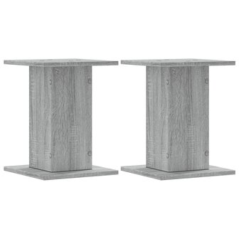 Speakerstandaards 2 st 30x30x40 cm bewerkt hout grijs sonoma 2