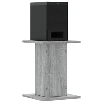 Speakerstandaards 2 st 30x30x40 cm bewerkt hout grijs sonoma 3