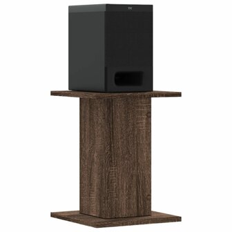 Speakerstandaards 2 st 30x30x40 cm bewerkt hout bruin eiken 3