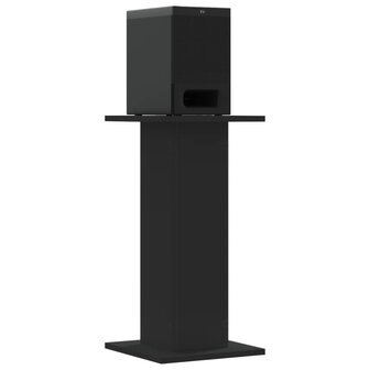 Speakerstandaards 2 st 30x30x60 cm bewerkt hout zwart 3