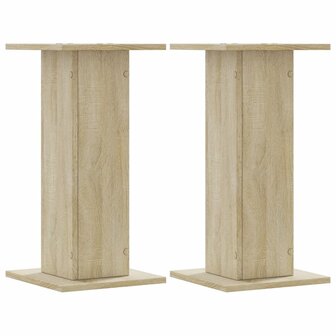 Speakerstandaards 2 st 30x30x60 cm bewerkt hout sonoma eiken 2