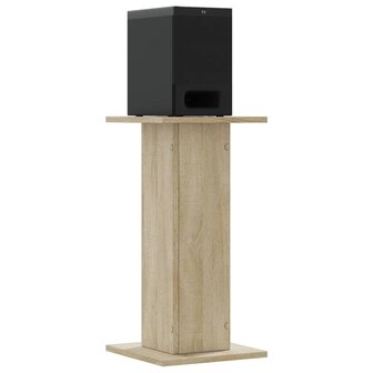 Speakerstandaards 2 st 30x30x60 cm bewerkt hout sonoma eiken 3