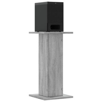 Speakerstandaards 2 st 30x30x60 cm bewerkt hout grijs sonoma 3