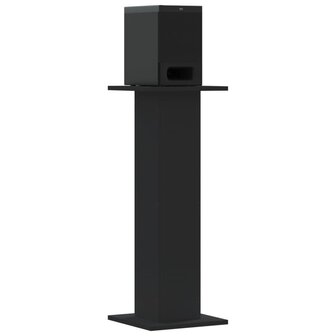 Speakerstandaards 2 st 30x30x80 cm bewerkt hout zwart 3