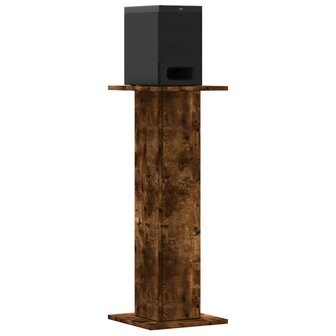 Speakerstandaards 2 st 30x30x80 cm bewerkt hout gerookt eiken 3