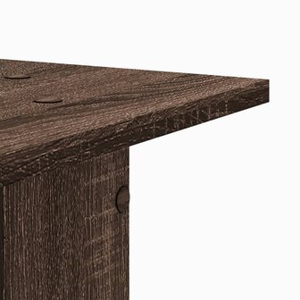 Speakerstandaards 2 st 30x30x80 cm bewerkt hout bruin eiken 7