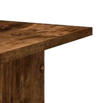 Speakerstandaards 2 st 30x30x95 cm bewerkt hout gerookt eiken 7