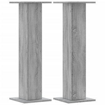 Speakerstandaards 2 st 30x30x95 cm bewerkt hout grijs sonoma 2