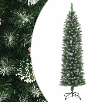 Kunstkerstboom met standaard smal 120 cm PVC 1