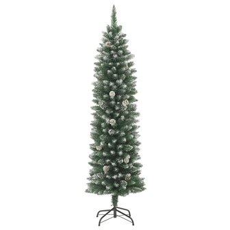 Kunstkerstboom met standaard smal 120 cm PVC 2