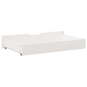 Bedlades 2 st 90x55x16 cm massief grenenhout wit 6