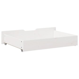 Bedlades 2 st 85x55x16 cm massief grenenhout wit 6