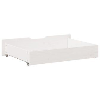 Bedlades 2 st 80x55x16 cm massief grenenhout wit 6