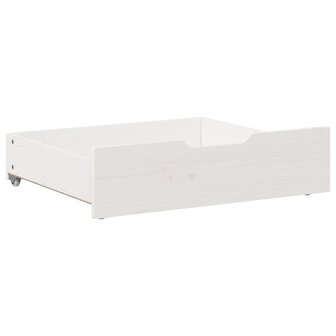 Bedlades 2 st 75x55x16 cm massief grenenhout wit 4