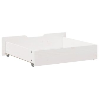 Bedlades 2 st 75x55x16 cm massief grenenhout wit 6