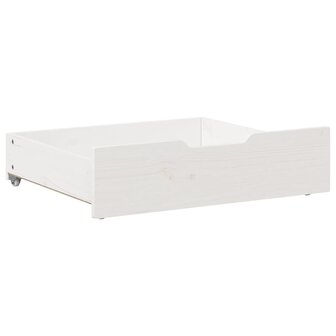 Bedlades 2 st 65x55x16 cm massief grenenhout wit 4