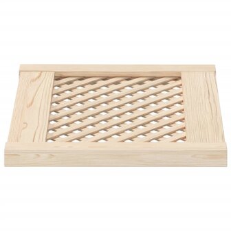 Kastdeuren met latwerk 2 st 49,5x39,5 cm massief grenenhout 4