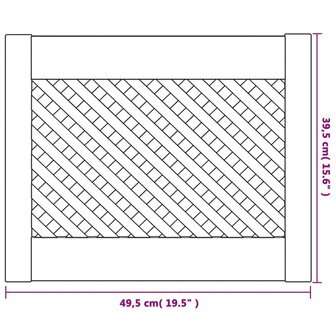 Kastdeuren met latwerk 2 st 49,5x39,5 cm massief grenenhout 6