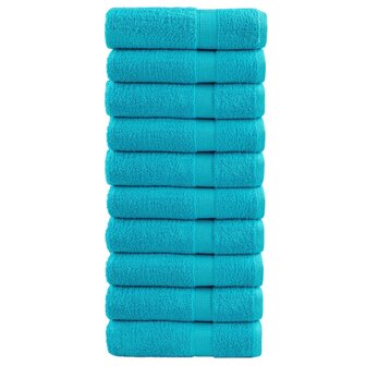 Badhanddoeken SOLUND 10 st 600 g/m&sup2; 70x140 cm turquoise 1