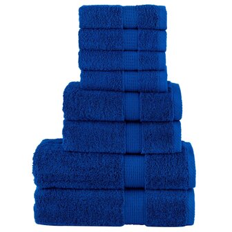 8-delige Handdoekenset SOLUND 600 g/m&sup2; blauw 1