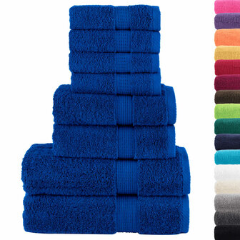 8-delige Handdoekenset SOLUND 600 g/m&sup2; blauw 2