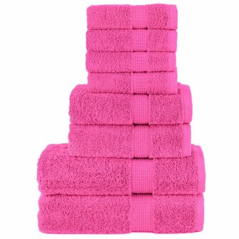 8-delige Handdoekenset SOLUND 600 g/m&sup2; roze 1