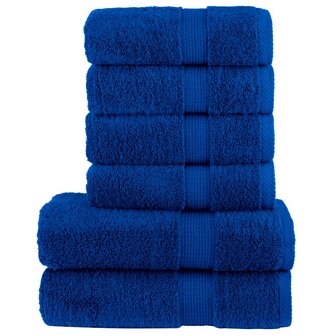 6-delige Handdoekenset SOLUND 600 g/m&sup2; blauw 1