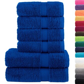 6-delige Handdoekenset SOLUND 600 g/m&sup2; blauw 2