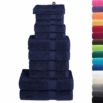 12-delige Handdoekenset SOLUND 600 g/m&sup2; marineblauw 2