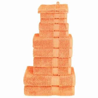 12-delige Handdoekenset SOLUND 600 g/m&sup2; oranje 1